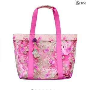 LOVESHACKFANCY BAG x 21 Seeds Limited Collection Marjorie tote pink floral PVC